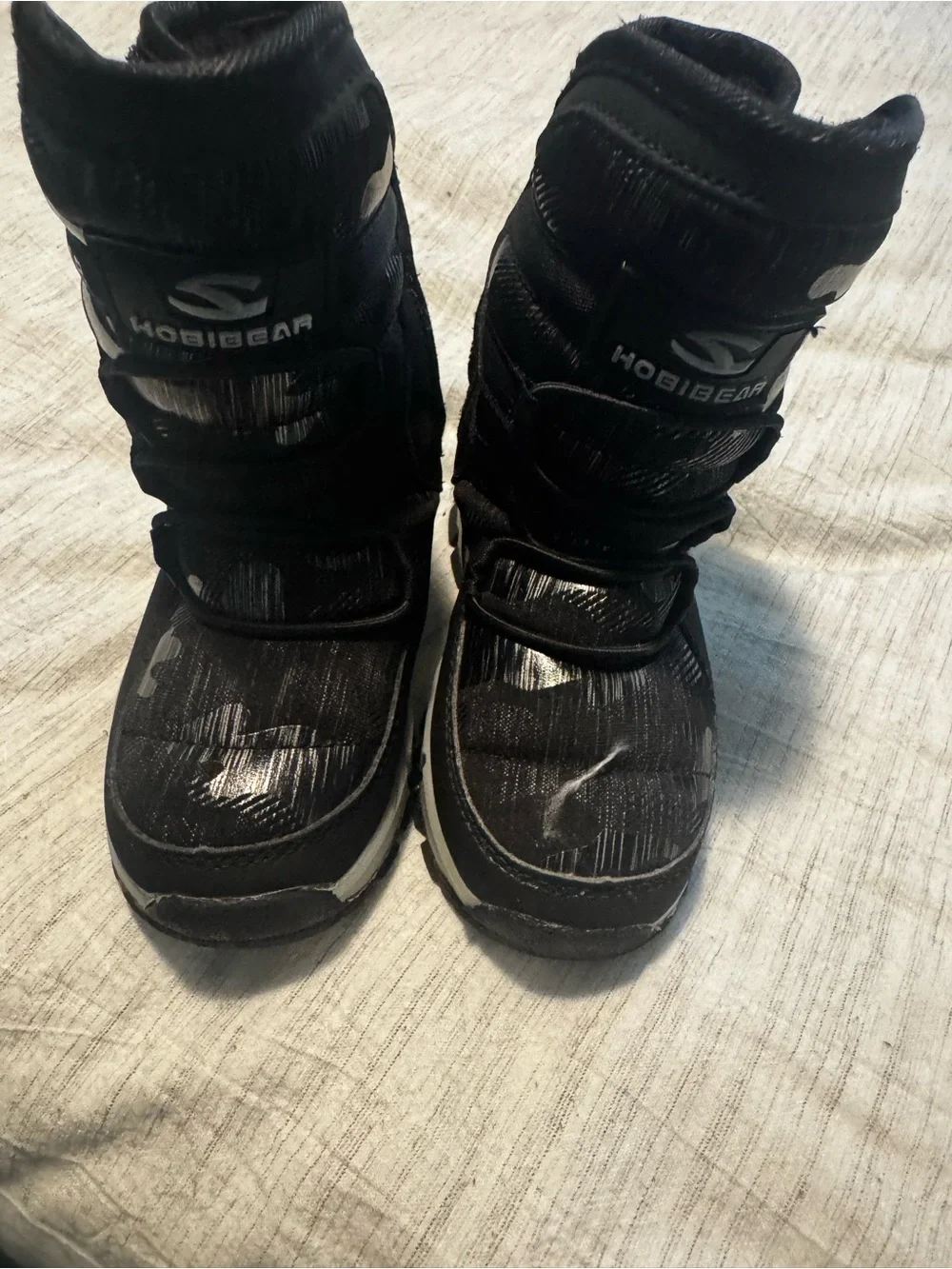 Kids Black Waterproof Snow Boots